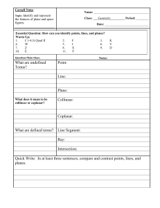 Points, Lines, and Planes Notes