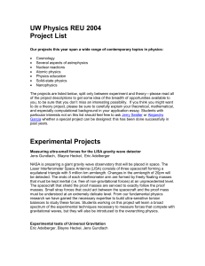 Project list - Institute for Nuclear Theory