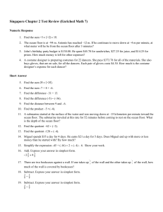 Singapore Chapter 2 Test Review Enriched Math 7