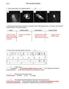 Astronomy Review revised Key