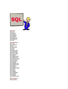 The SQL SELECT Statement