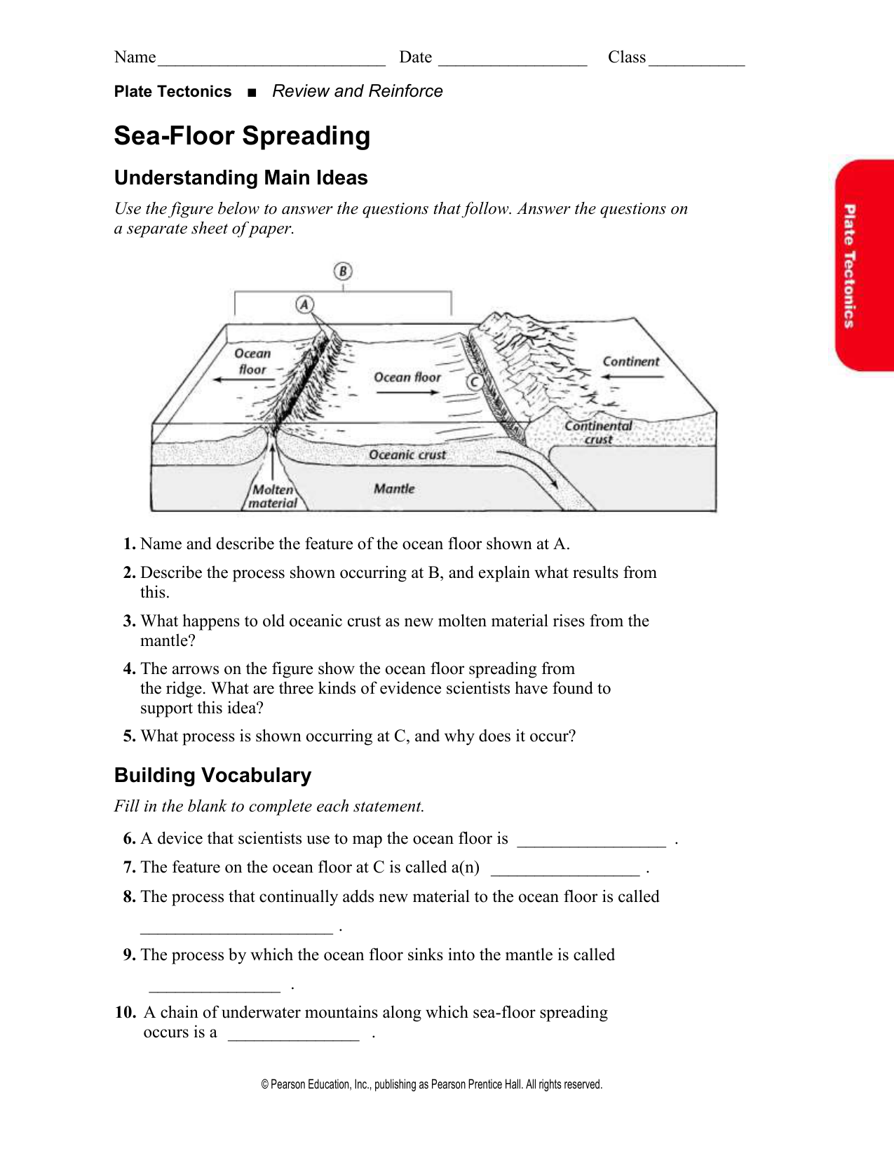 Seafloor Spreading Questions Seafloor Spreading Q