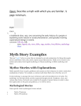 myth notes. - Mrs. Kirk`s Scholars