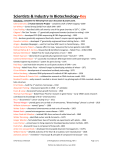 Scientists and Industry in Biotechnology Key