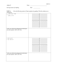 ASSN 2.1 Algebra II Name: Solving Systems by Graphing Date