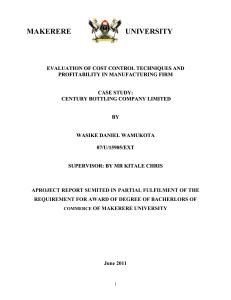 4.2.2 Standard Costing - College of Education and External Studies