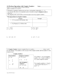 4-6 Perform Operations with Complex Numbers