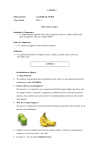 LESSON 1 Main material : ALGEBRAIC FORM Class/ Grade : VII / 1