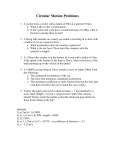 Circular Motion Problems Worksheet