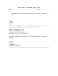 Biology CELLS Practice Test with Answer Key