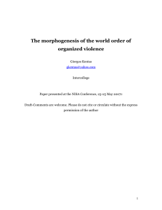 The morphogenesis of the world order of organized violence