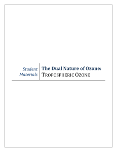 Tropospheric Ozone Lesson: Student worksheets