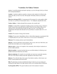 Kidney Vocabulary for Patients