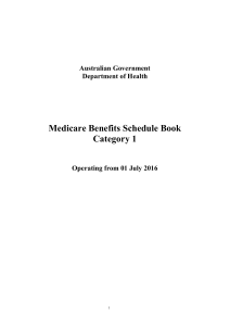 Australian Government Department of Health Medicare Benefits