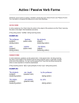 Active / Passive Verb Forms