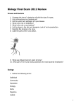 Biology Final Exam 2011 Review - Dallastown Area School District