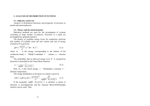 3. Analysis of distribution functions