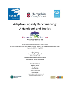 Adaptive Capacity Benchmarking: Handbook and Tool Kit