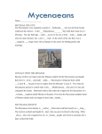 Name: MYCENAE, THE CITY: The Mycenaeans were originally a