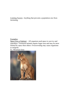 Limiting Factors- Anything that prevents a population sized form