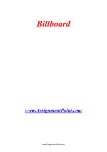 Billboard www.AssignmentPoint.com A Billboard (also called a