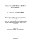 SEA Screening Statement for the Plan for Forestry and Freshwater