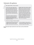 Volcanic Eruptions On a separate sheet of paper, explain what an