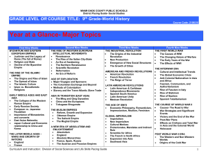 Year at a Glance - socialsciences dadeschools net - Miami