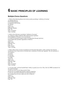6 basic principles of learning