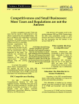 Competitiveness and Small Businesses: More Taxes and
