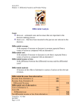 Differential Analysis and Product Pricing