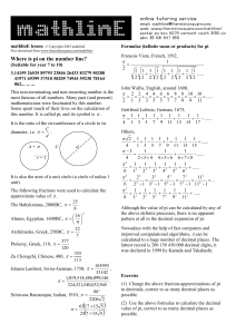 Math Lesson Where is pi on the number line? (Year 7 -10)