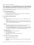 Student Handout for Review of Descriptive