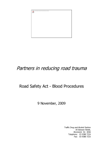 Road Safety Act - Blood Procedures