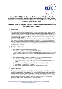 Directive 2004/42/EC of the European Parliament and of the Council