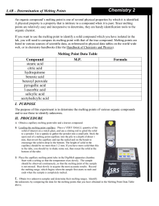 Melting Point Determination