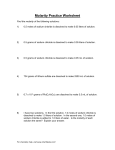 Molarity Practice Worksheet