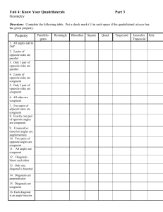 Unit 5 Quadrilaterals Review 2