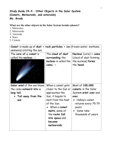 Study Guide 24-4 – Other Objects in the Solar System