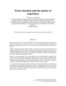 Form, function and the matter of experience