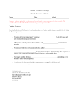 Student worksheet for Proteins