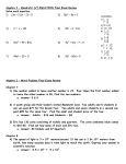 Algebra I – Word Problem Final Exam Review