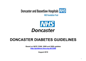 Doncaster Diabetes Guidelines