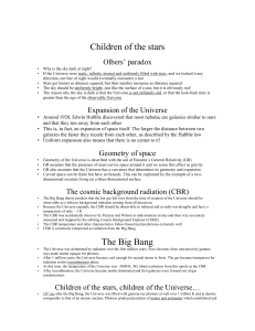 Children of the stars, children of the Universe…