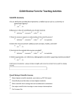 CLEAN Review Form for Teaching Activities Scientific Accuracy A) Is