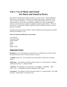 On Music and Sound in Poetry