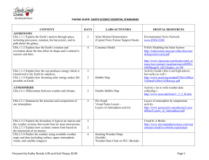 PACING GUIDE: Earth science ESSENTIAL STANDARDS