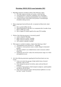 Cardiovascular Physiology MCQ`s