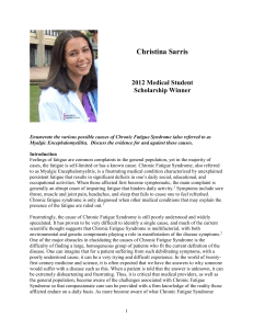 2012 Medical Student Scholarship Winner – Christina Sarris