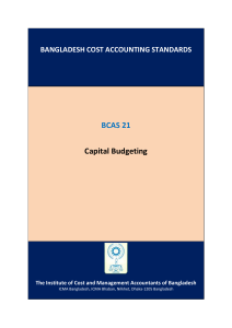 BCAS 21: Capital Budgeting